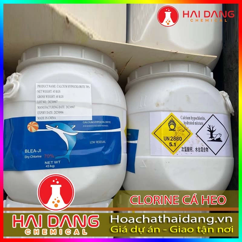 Hóa Chất Xử Lý Nước Clorine Cá Heo Lục Giác