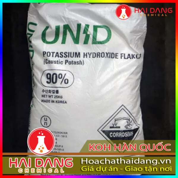 Hóa Chất Công Nghiệp Potassium Hydroxide KOH 90% Hàn Quốc